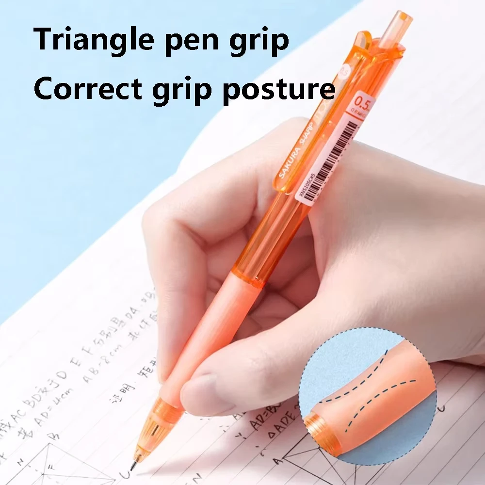Sakura Mechanical Pencil 0.5mm/0.7mm Student Automatic Pencil School Acsesories Back For Students School Office Stationery 3