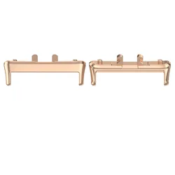 Stainless Steel Metal Connector Adapter for 18mm Bands - Premium Accessory for Fitness Trackers (1Pair Rose Gold)