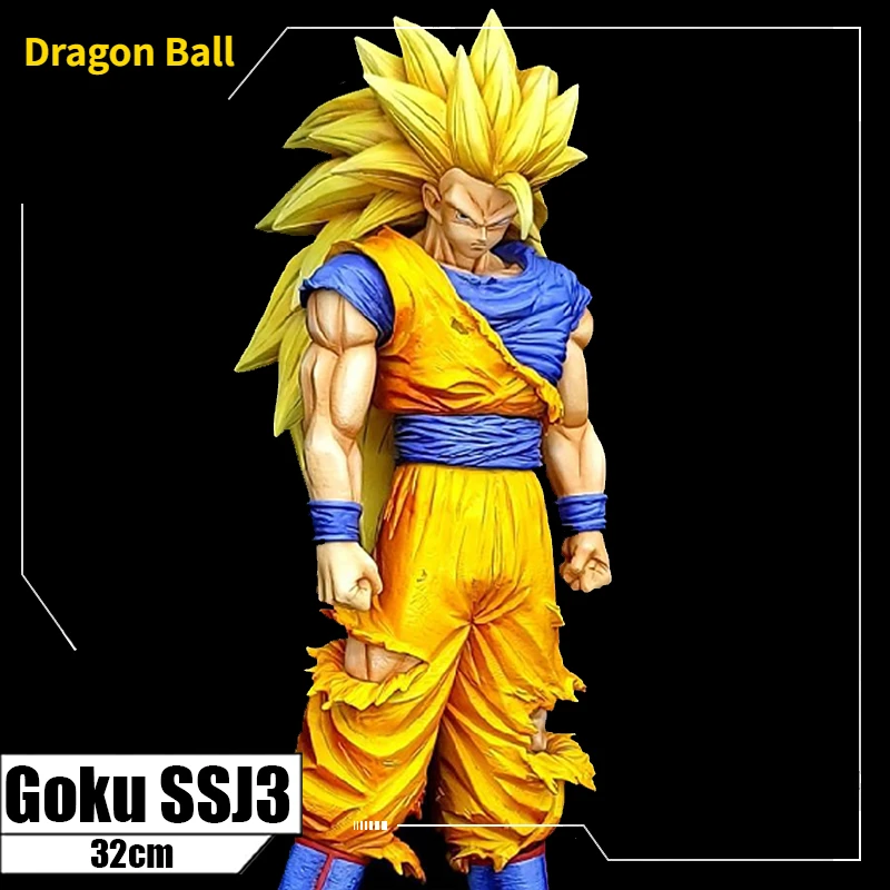 

32CM Dragon Ball Z Son Goku SSJ3 Figures Super Saiyan 3 Goku PVC Action Figures Collection Model Toy For Children Gifts