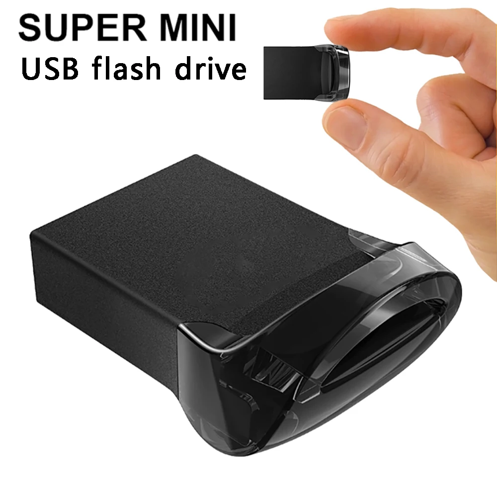 USB Flash Drive Original Mini USB Flash Drive 128GB 64GB Ultra Fit Pen Drive 32GB 16GB 8GB 4GB Memory Stick U Disk Free key chain Gift