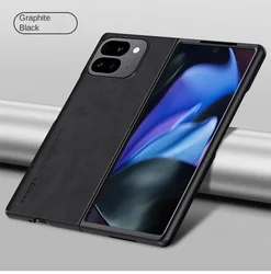 Premium Business Leather Shockproof Case for pixel 9pro fold (Balck)