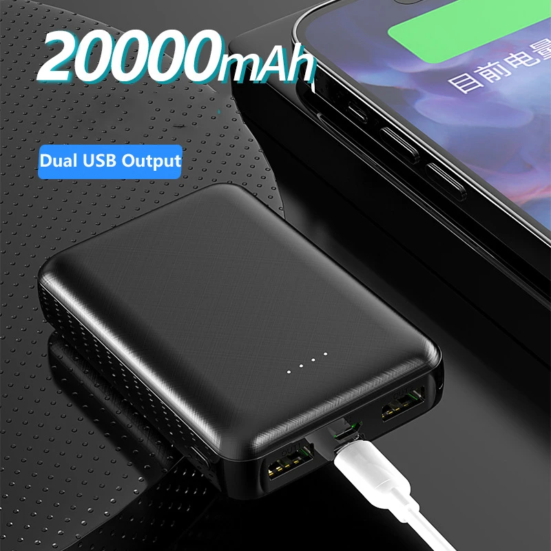 Caricatore portatile Power Bank 20000mAh 5V 2A Powerbank per ventola di raffreddamento giacca gilet riscaldato iPhone Samsung Xiaomi batteria esterna - Image 2