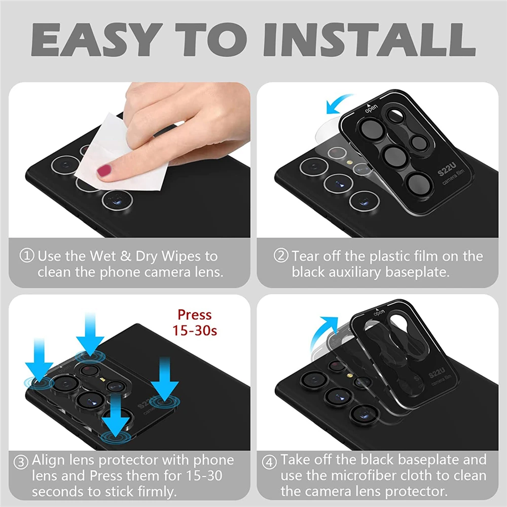 Lens Protector Best S21 Glass Screen Protector 3+3 Pack] TAURI