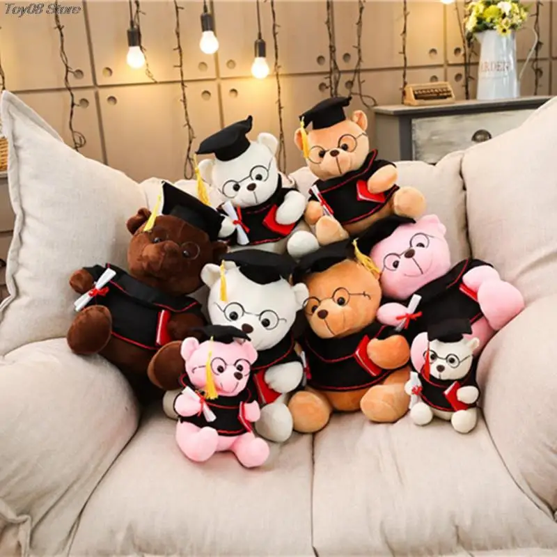 

1PC Graduation Bear Dolls Kids Adults Birthday Gifts Student Doctor Bear Toys Graduate Boys Girls Cute Stuffed Animal Pendant