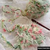 50g Garden Series Hand Mixed Knitting Yarn Green Flower Thread Handmade Crochet Stick Needle Woven Bag Hair Loop Yarn Gift Decor 1