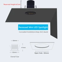 Anti-Glare Recessed 3W Led Ceiling Downlight 5