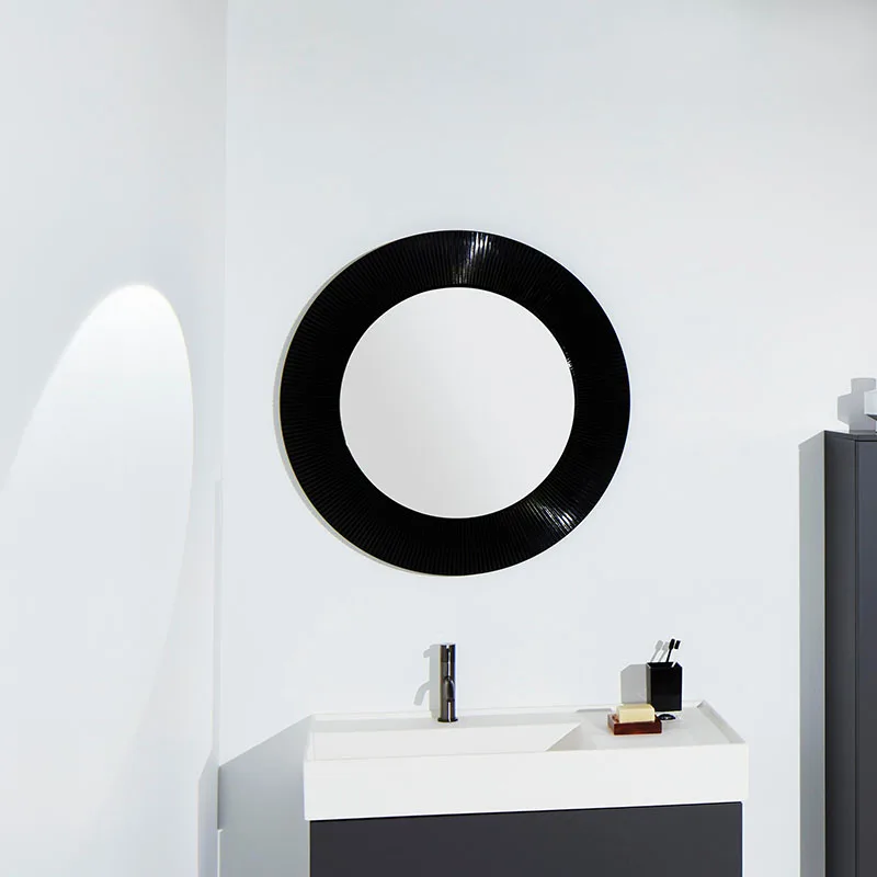 

Art Nordic Mirror Bathroom Makeup Round Wall Mirror LED Design Hanging Creative Aesthetic Espejo Maquillaje Luz Decoration Home