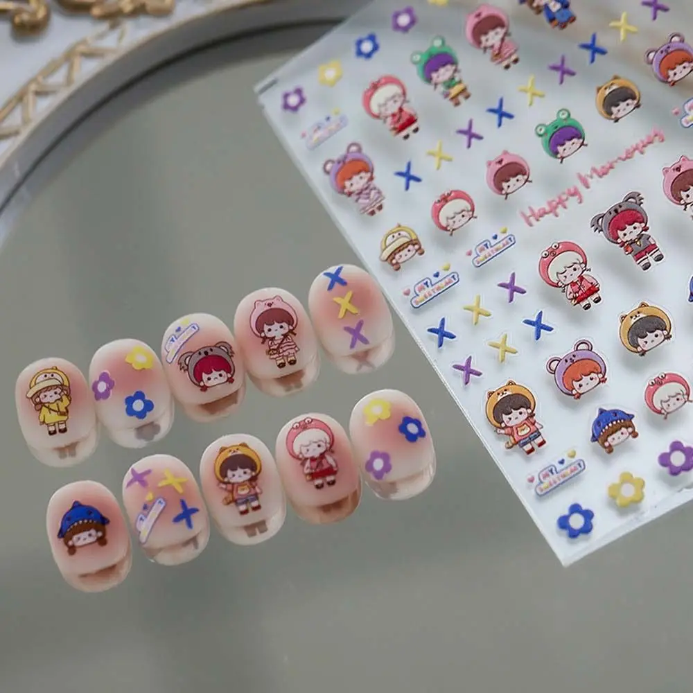 

Watermelon Pattern Cartoon Nail Stickers Animal Shaped Love Heart Panda Nail Decals Moon DIY Nail Decorations Nail Salon