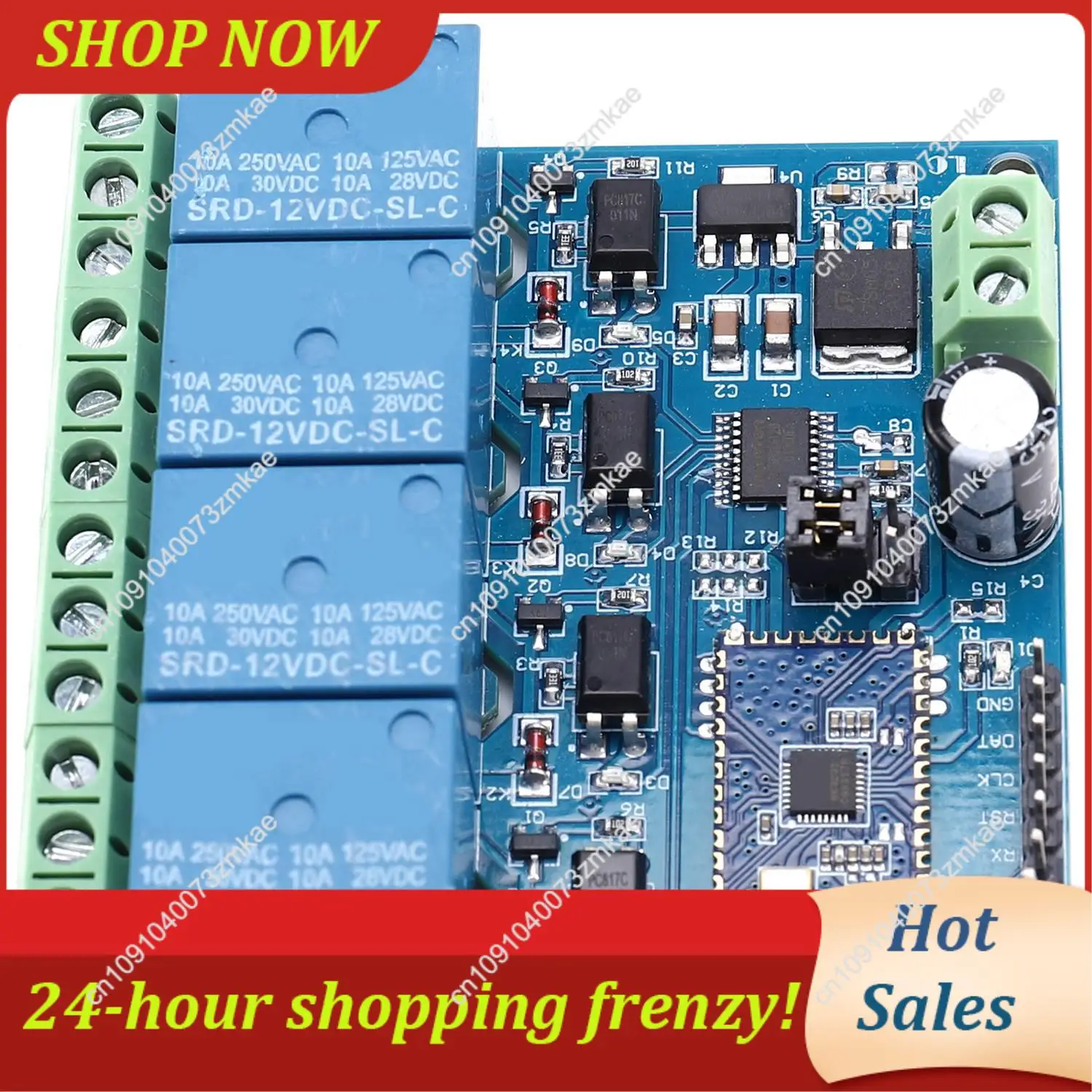 데일리 세일 12V 4채널 리모컨 스위치 블루투스 릴레이 모듈 안드로이드 모바일 모터 LED 라이트 DIY 전자 키트