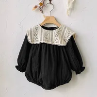 2024 New Spring Sister Clothes 0-3Yrs Kids Princess Dresses Toddler Baby Bodysuits Long Sleeved Cotton Baby Girls Party Dress 5