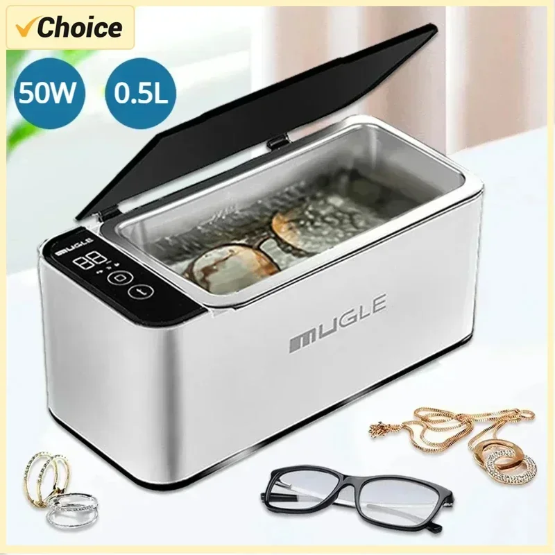 Powerful Ultrasonic Cleaner 500ML 46kHz for Jewelry Glasses Razor Circuit Board Watches Denture Teeth Ultrasound Washing Machine