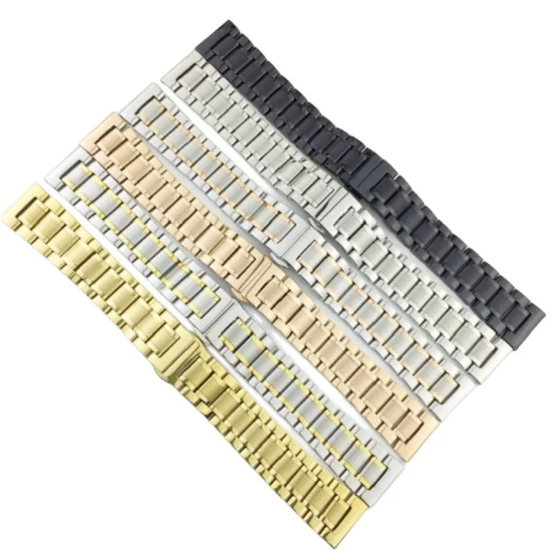 

12/14/15/16/17/18/19/20/21/22/23/24mm 316L Solid Stainless Steel Watch Band Strap Bracelet For All Watch