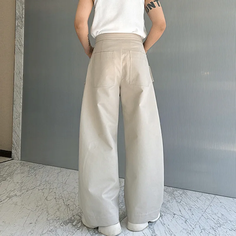 IEFB New Fashin Korean Style Men's Casual Pants Double-layer Straight Wide Leg Pants Solid Color Niche Stylish Men Wear 9C7056 6