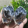 Pair Natural Geode Druzy Crystal Agate Specimen Stone High Beauty Quality Healing Reiki MineralsHome Decoration 1