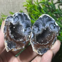 Pair Natural Geode Druzy Crystal Agate Specimen Stone High Beauty Quality Healing Reiki MineralsHome Decoration 1