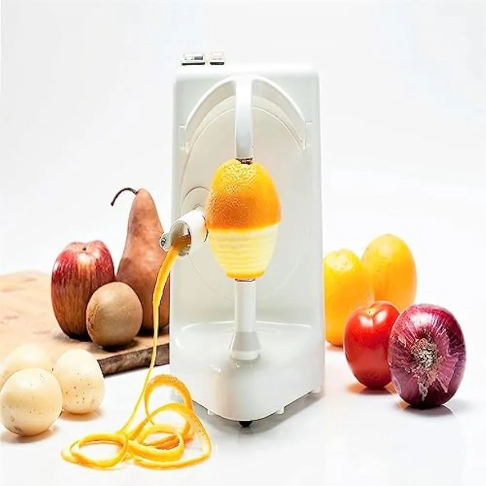 Pelamatic Orange Peeler Pro, Automatic Multifunction Peeling Machine for Fruit and Vegetables, White，Durable design