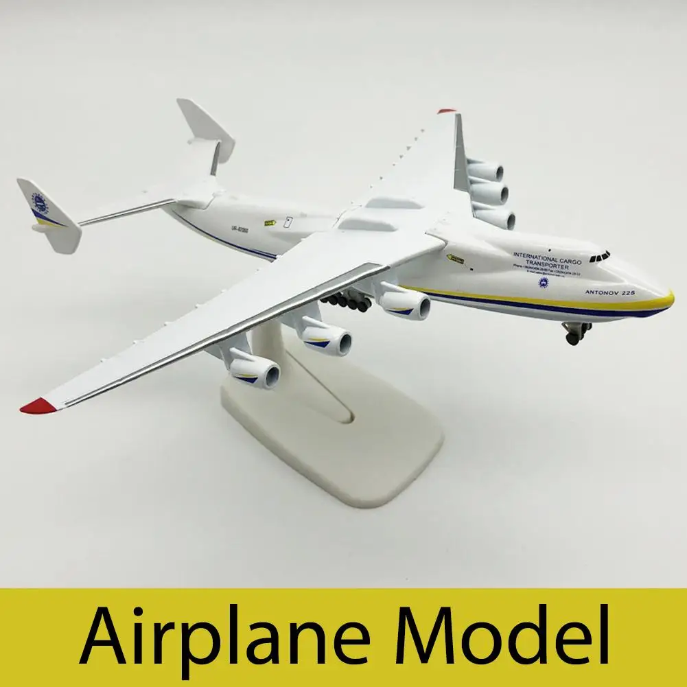 

20cm An225 Airplane Model Mriya Transport Aircraft Simulation Airplane Resin Plastic Replica Model Toy For Collection V2q6