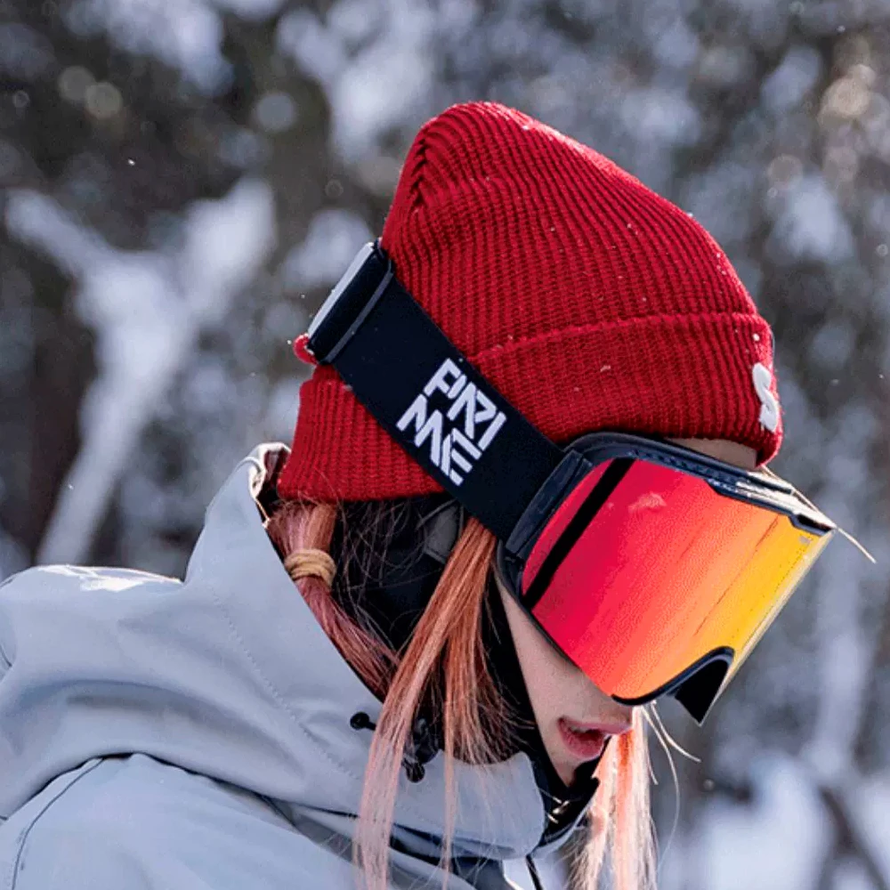 PRIME C2 magnetic ski goggles cylindrical half frame HD wide angle anti-fog anti-slip ventilation anti-fall anti-ultraviolet 3