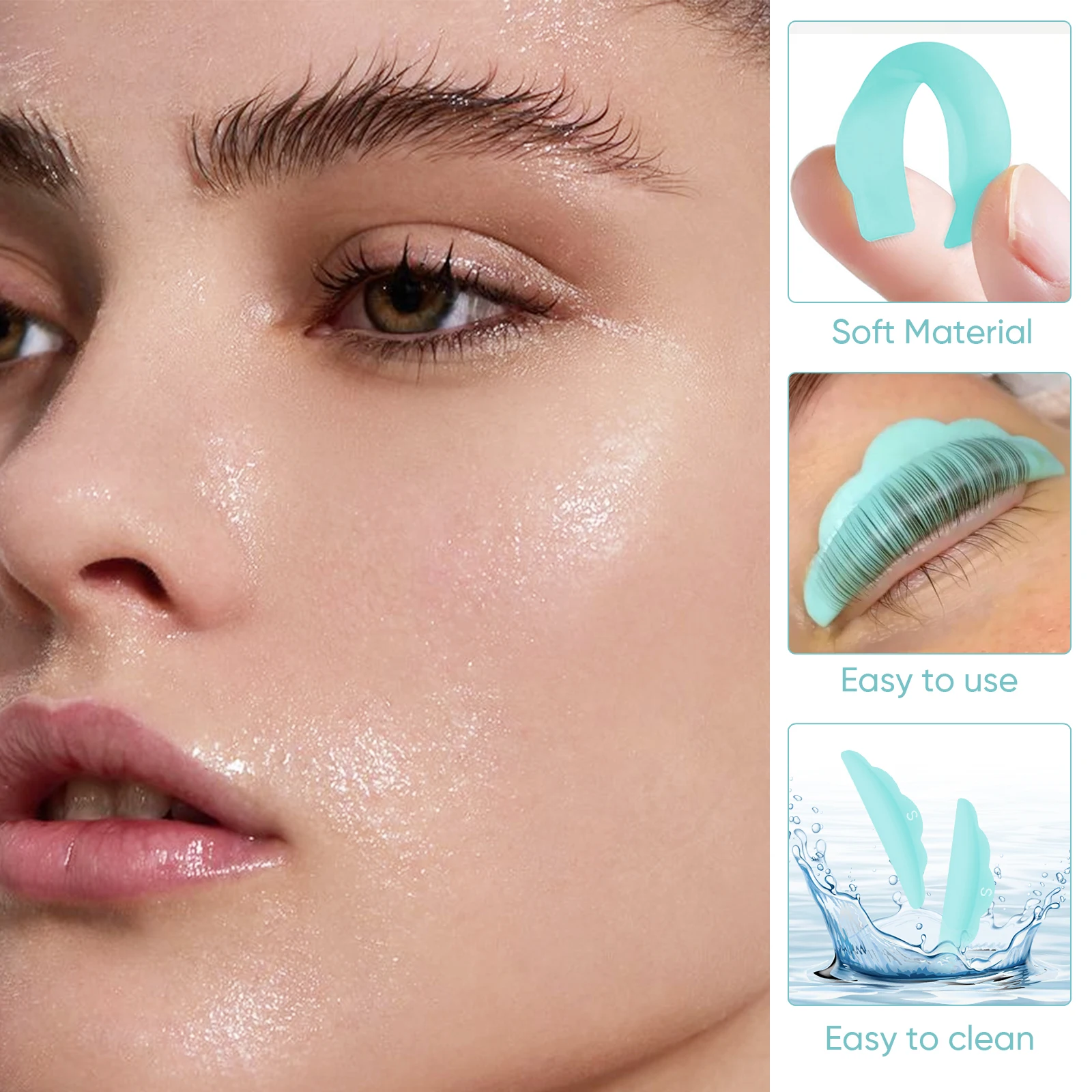 5 Pair Eyelash Extension Pads Silicone Protection Eyelashes Pad Reusable Lifting Curler Shield Patch Lashes Makeup Tool,eyelash patches,eyelash patch,eyelash pads,eyelash accessories,eyelash extension supplies