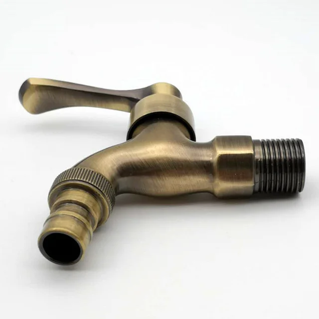 Fémkerti Otthoni Vízcsap Kapcsoló Szerszám Cseréje 1/2 "3/4" Tömlő Adapter Csatlakozó Antik Csaptelep Fürdőszoba Konyhai Sárgarézhez - Image 6