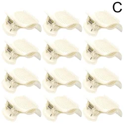 12 - Piece Professional Heatless Curling Hair Clip Set (12pcs White)