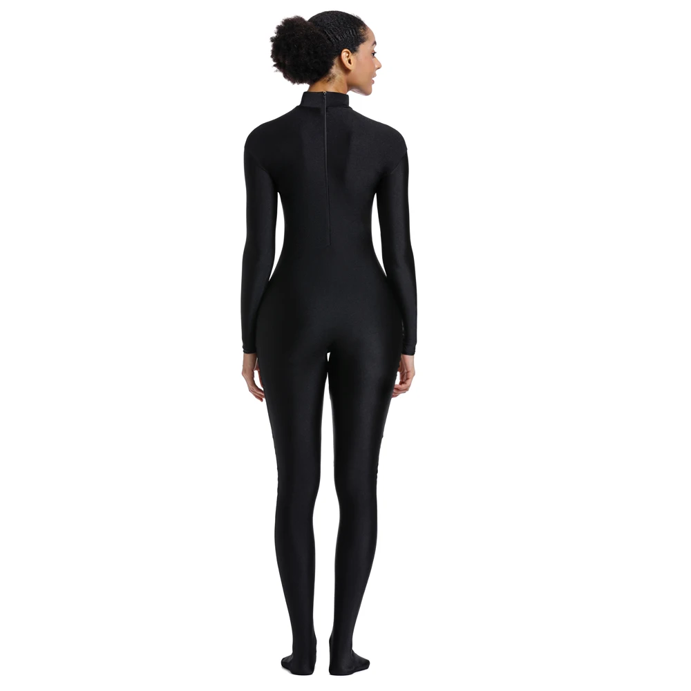 Aoylisey Adult Black Spandex Full Body Zentai Footed Jumpsuit Unisex  Bodysuit Women Handed Unitard Skin Tight Halloween Costume - Zentai -  AliExpress