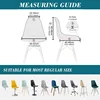 30Colors Stretch Velvet Shell Chair Cover Mid Modern Dining Chair Covers Washable Dining Room Chair Covers Lounge Armless 5