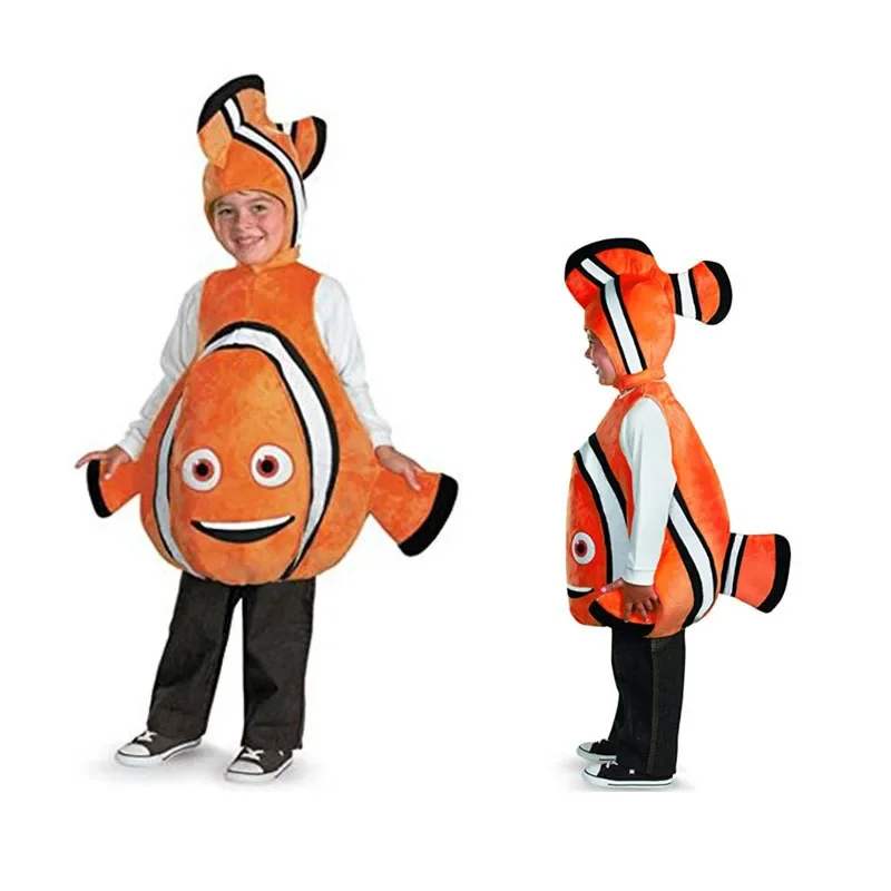 New Baby Kids Bambini Clown Fish Nemo Costumi Da Pixar Cartoon Movie Finding Nemo Christmas Halloween Party Costumi Cosplay