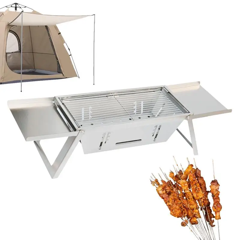 

Outdoor Stainless Steel Barbecue Stove Foldable Camping Grill Stove Portable Camping Grill For Outdoor Travel Backpacking