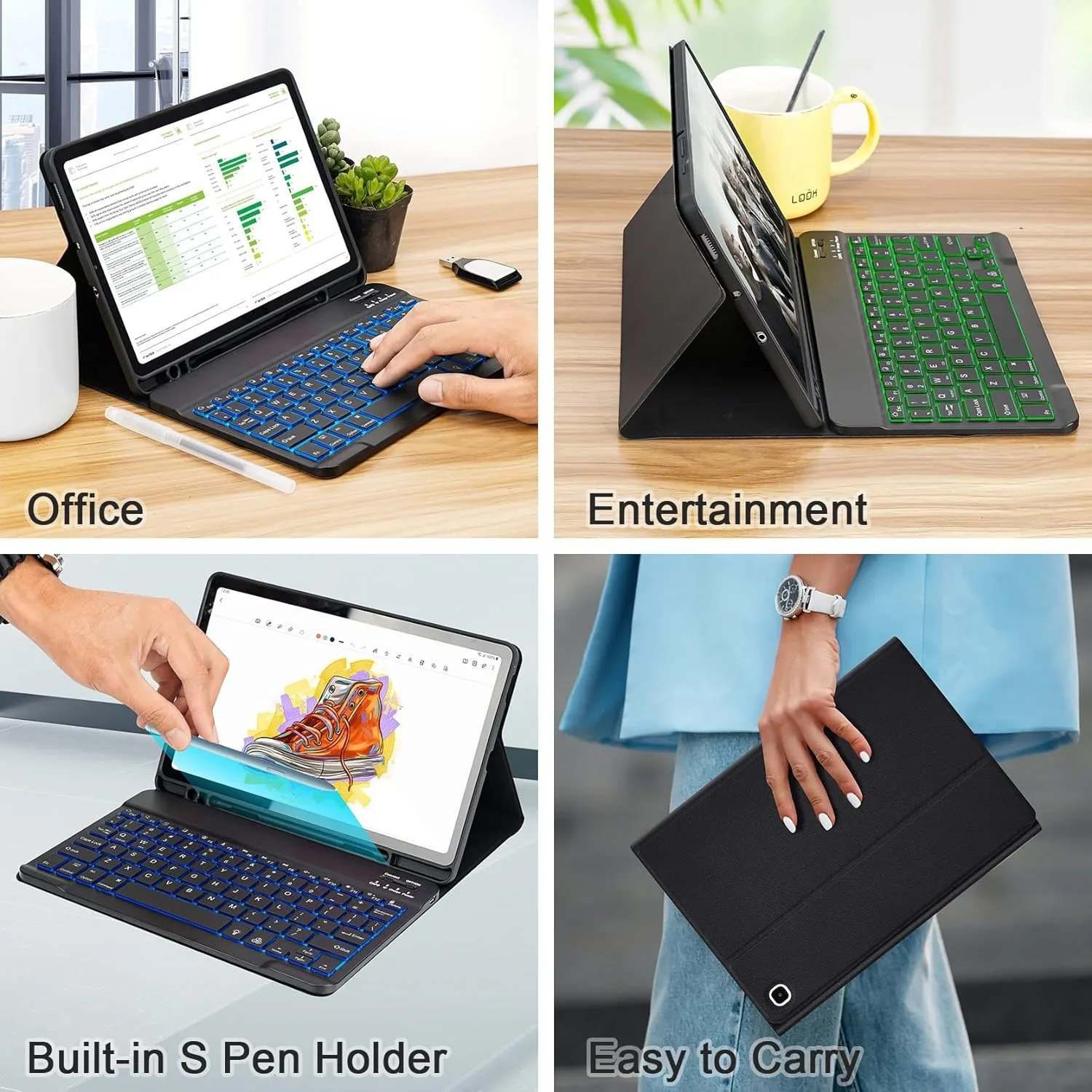 Premium Detachable Keyboard Cover for Samsung Galaxy Tab S6 Lite 10.4 Inch