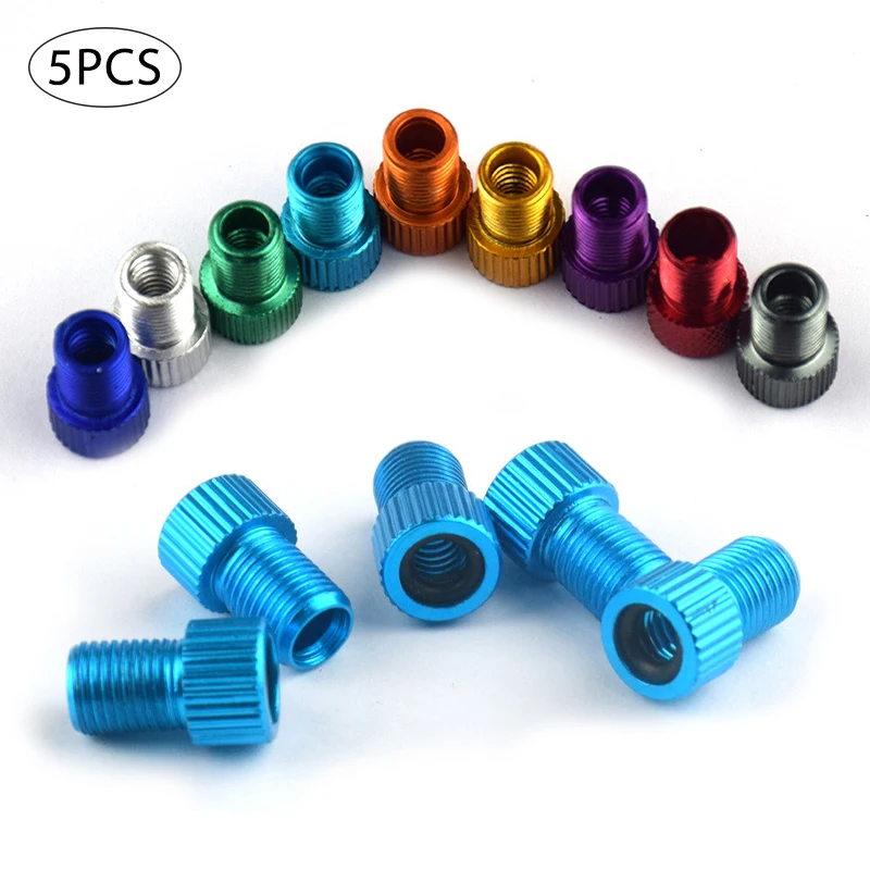 5PCS Aluminum Bicycle Bike Valve PRESTA To SCHRADER Converter Car Valve Adapter Bicycle Bike Tube Pump Air Compressor Tools