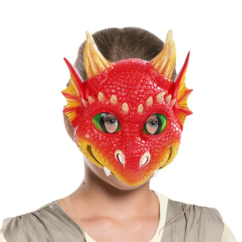 dream white smile anime cosplay costume masks prop adult face mask halloween party accessories Kid Dragon Mask Halloween Dinosaur Mask Dragon Cosplay Carnival Masks Party Prop Dinosaur Mask