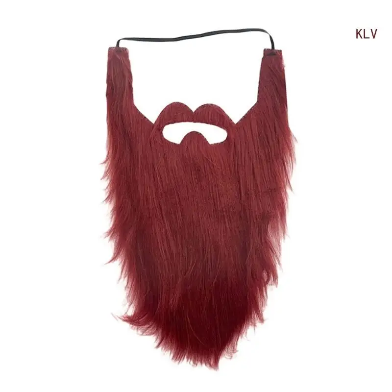 Yolev Fausse Barbe Blanc Camouflage Fête Fausse Moustache