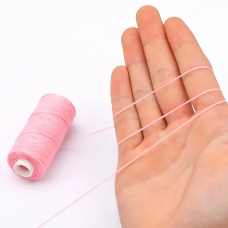 Leather Sewing String 150D Leather Polyester Flat Wax 0.8mm Diameter 50 Meters