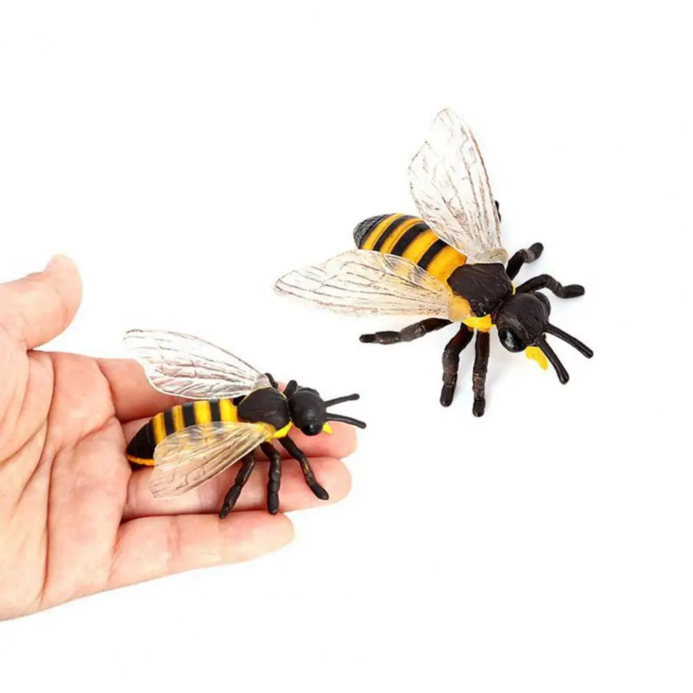Bee Model Clear Texture Realistic Vivid Appearance PVC Miniature Simulation Honeybee Animal Sculpture Home Decor 2