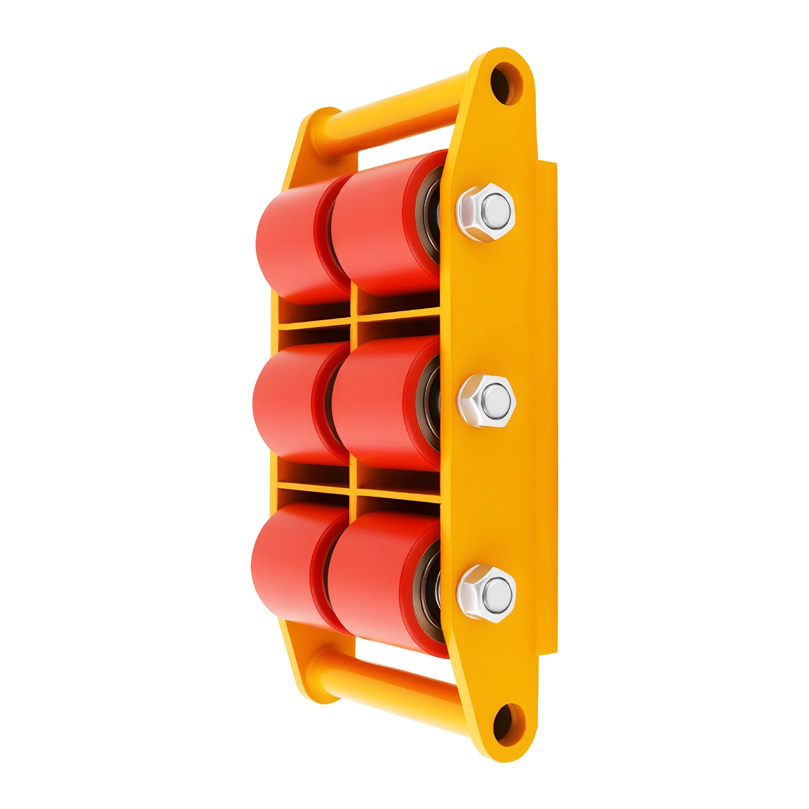 Heavy Duty Machinery Mover 8T Load 6 PU Wheels 43 Balls for 360° Rotation Steel PU Construction for Equipment Furniture Moving