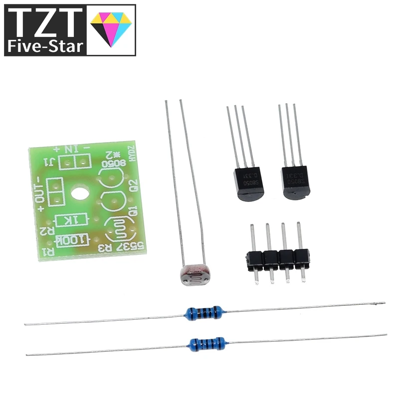 DIY-Kit Lichtsteuerungssensor-Schalter-Set, Lichtempfindlicher Induktionsschalter-Bausatz, DIY Elektronik-Trainings-Set mit Integrierten Schaltkreisen – Detail 9