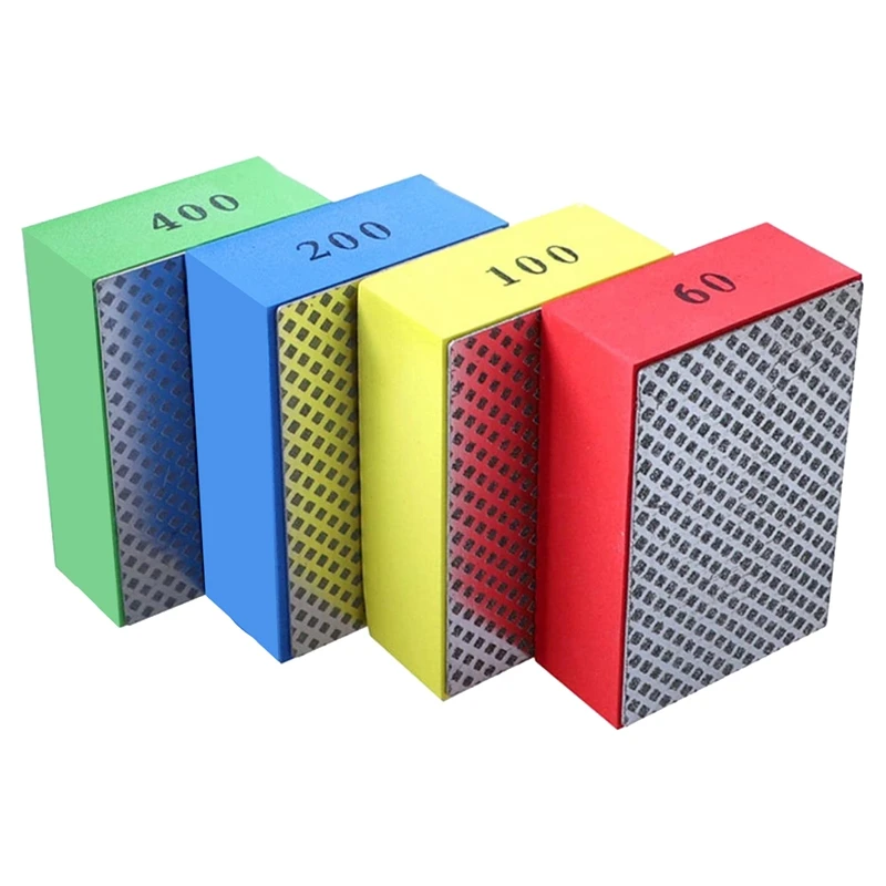 

4 Pcs Ceramic Tile Paint Glass Grinding Pads For Sanding Polishing Grinding Block 60,100,200,400