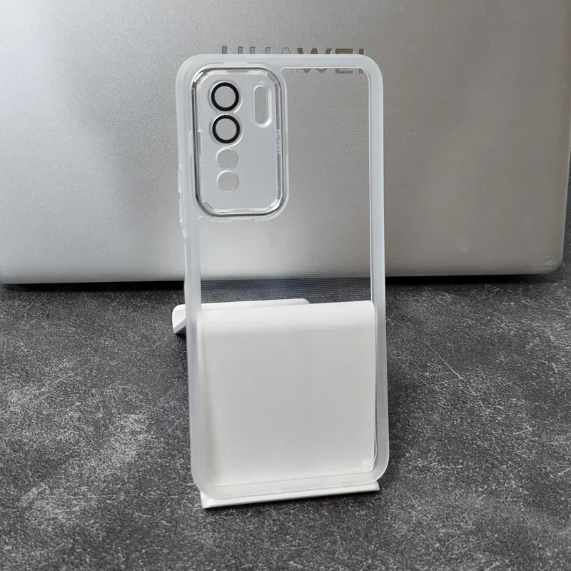 Clear TPU Silicone Back Cover with Camera Lens Protector