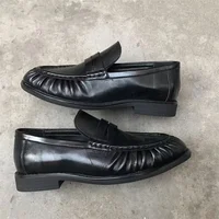 New French retro flat shoes made of pure handmade calf leather, Le Fu women's rubber sole, one-step comfortable and casual singl - Image 4