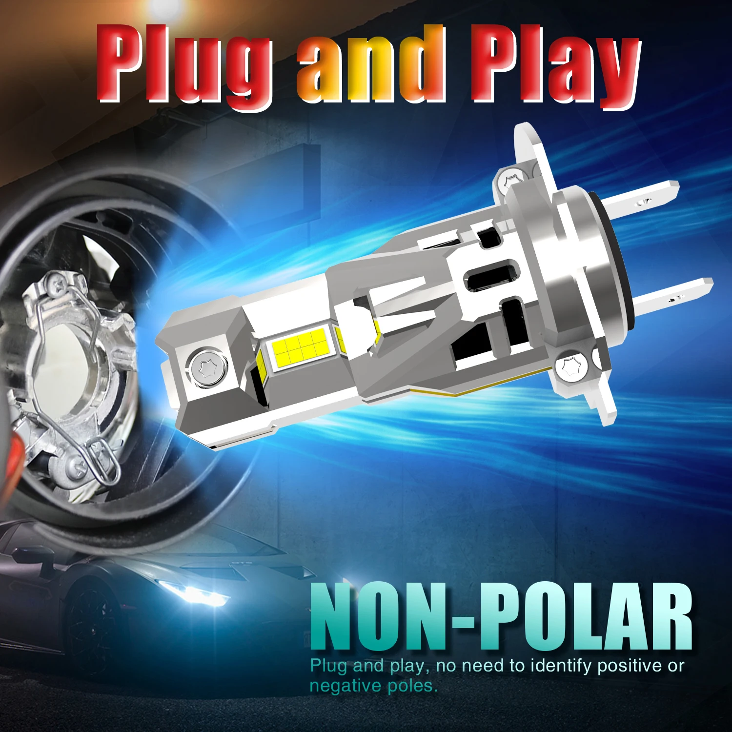 2개 고출력 H7 LED 헤드라이트 캔버스 H18 자동차 전구 6000K 백색광 모토 다이오드 램프 12V 55W 도요타 코롤라 E12 20042007용