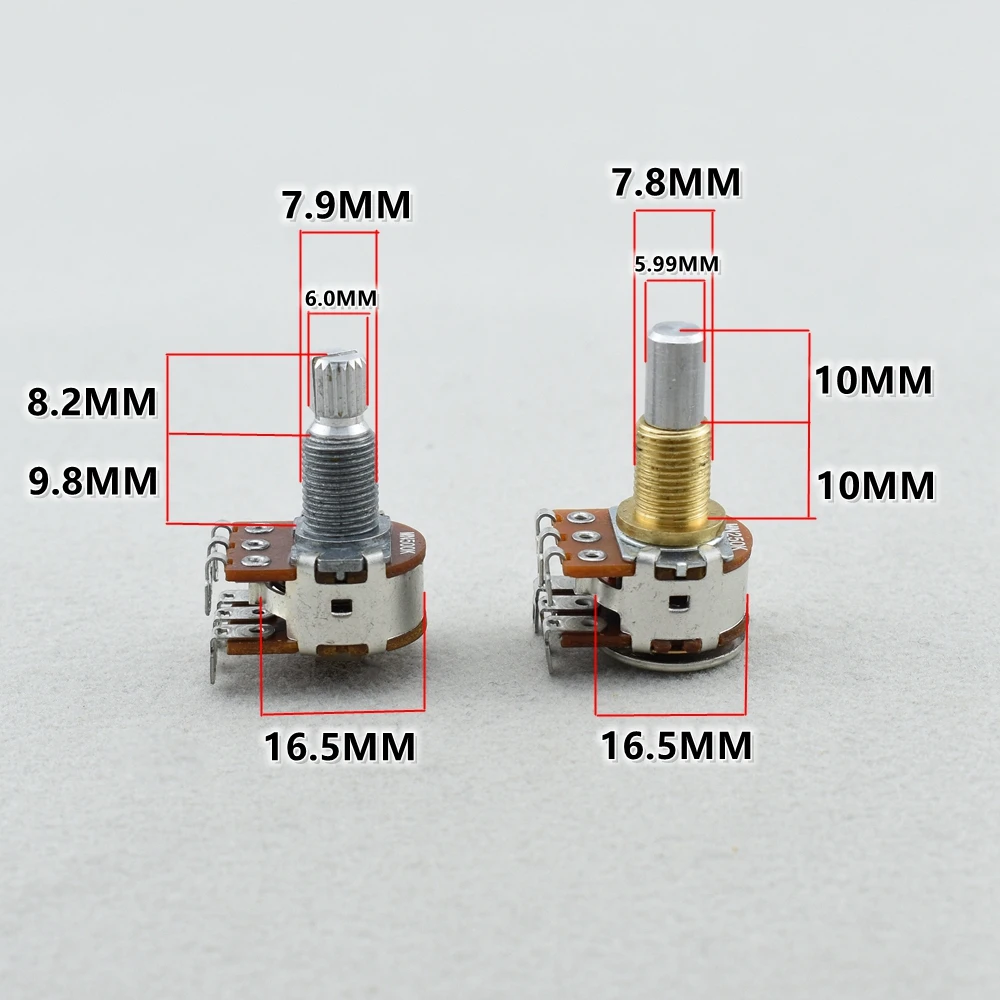 Guitar Potentiometer MN250K/MN500K Dual Blend Balance Potentiometer(POT) With Center Detent-KR(Origin)