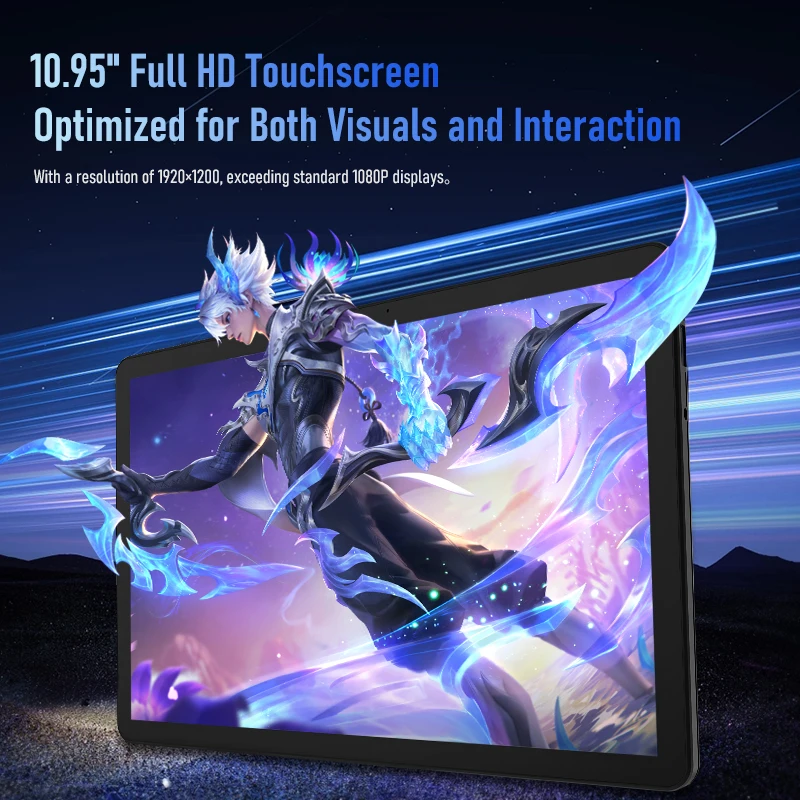 Zwide SA11 Pro 가볍고 편리한 2-in-1 태블릿 10.95인치 비즈니스 여행, 사무 업무 및 엔터테인먼트용