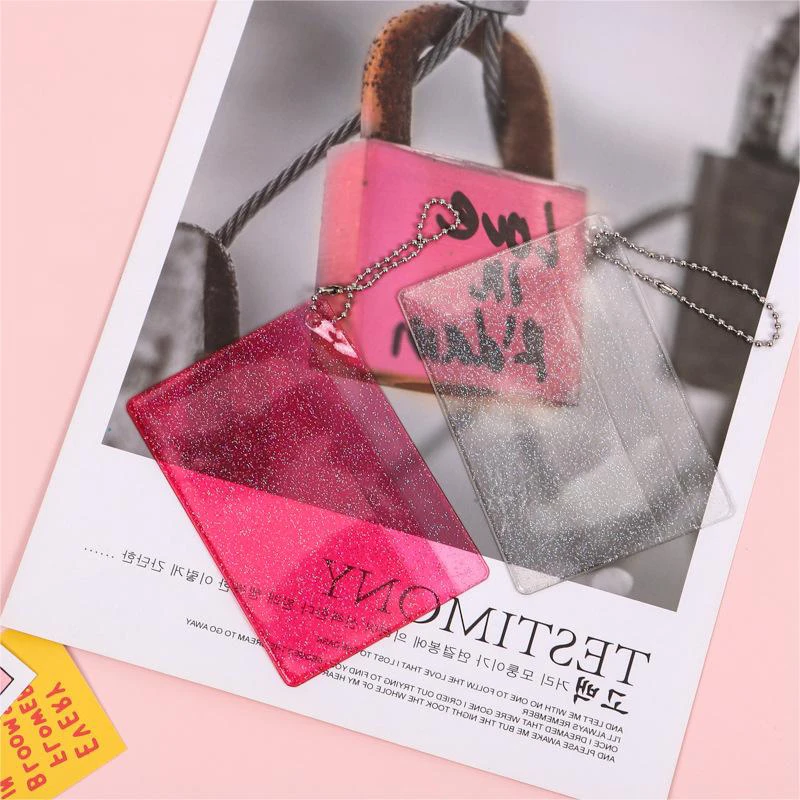 Sheens Porta Carte Trasparente, Porta Monete Mini Portamonete Glitterato Portatile con Portamonete con Cordino per Donna(Arancia