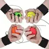 New Elastic Return Sponge Ball Nylon String Game Exercises Rubber Hand Ball Kids Toys Finger Band Ball Outdoor 3