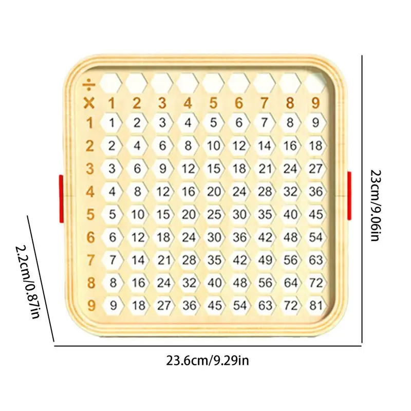 Multiplication Board Game Math Wooden Montessori Toys Kids Learning Educational Table With Flash Cards Counting Teaching Aids 6