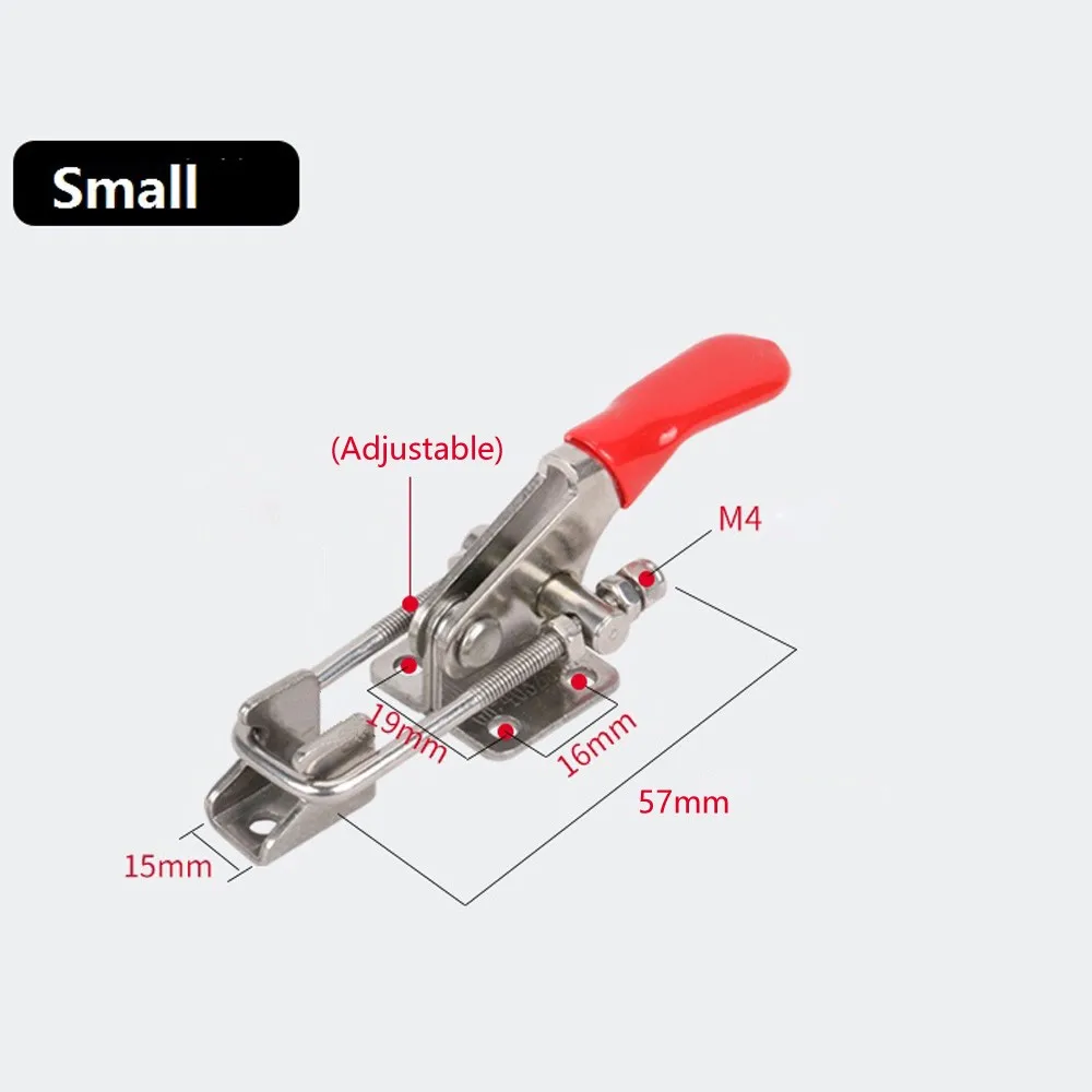 

Equipment Toggle Clamp Woodworking Adjustable Durable Easy To Install GH-431 Galvanized Iron Red Silver GH-421 Good Carrying