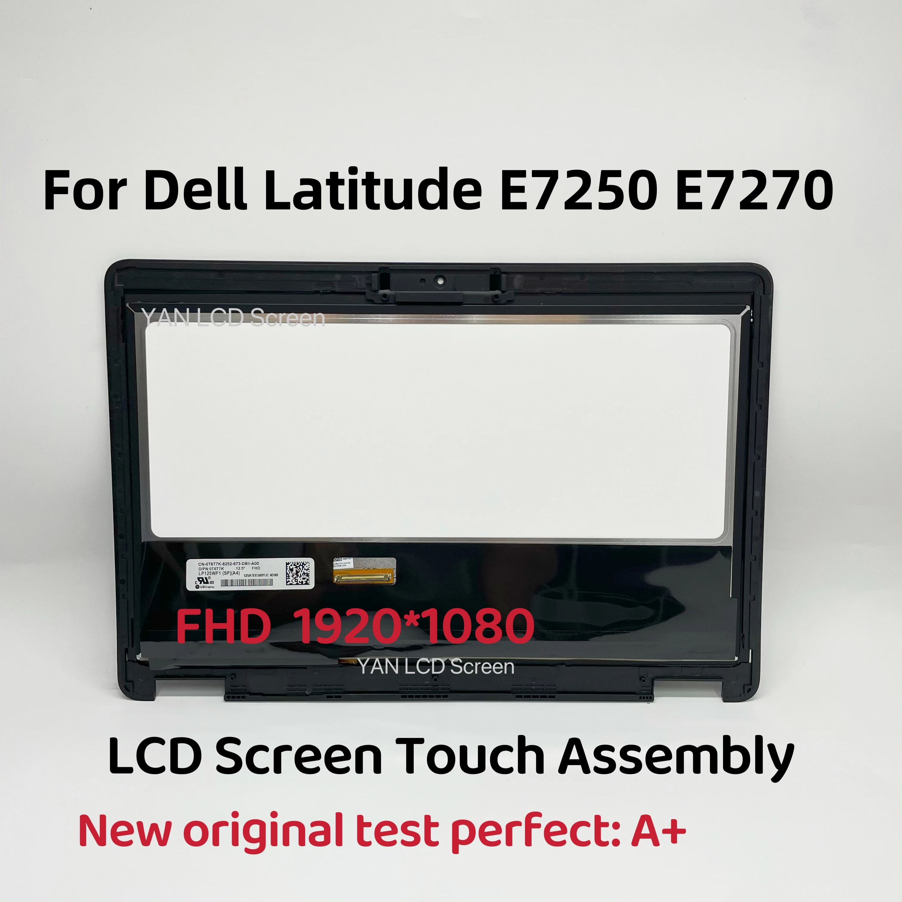 125ForDellLatitudeE7270E7250P22SP26SP26S001LCDTouchScreen