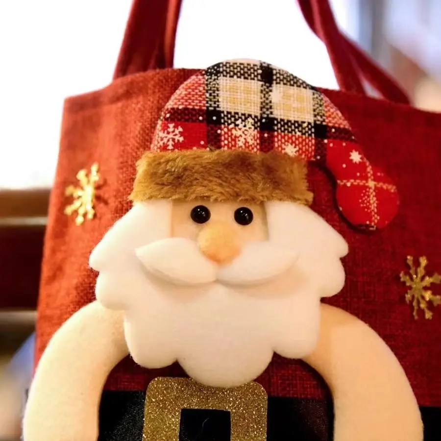Christmas decorations Santa Snowman fawn gift bag Children gift bag Candy Christmas tote