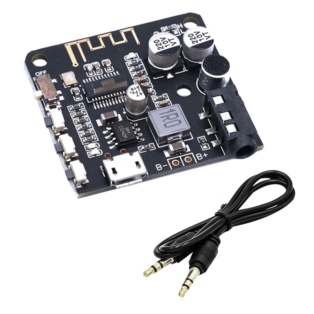 

BT5.0 Audio Pro Receiver with AUX Audio Cable MP3 Bluetooth Decoder Lossless Car Speaker Audio Amplifier Board Module